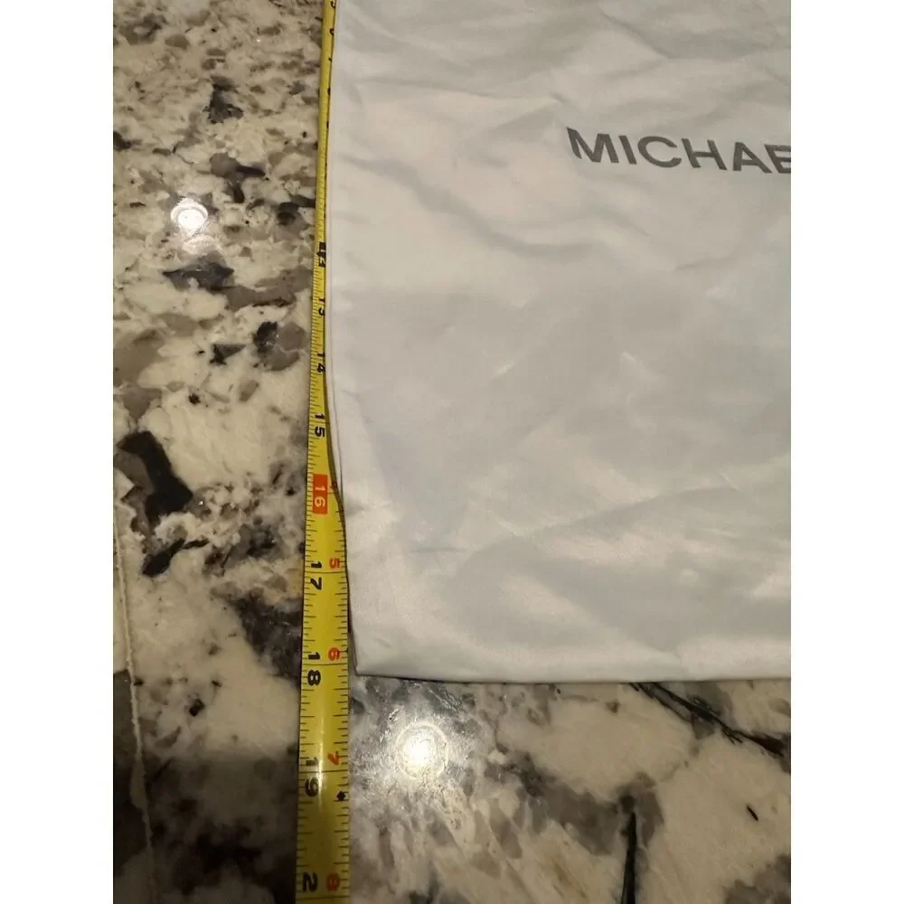Michael Kors with Logo White Satin Drawstring Dust Bag 18x18